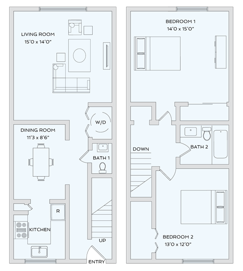 Lake Castleton Apartment Homes | Indianapolis, IN | Floor Plans